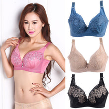 3/4 Coverage Bra Plunge Push Up Bra Lace Embroidered 80 85 90 95 C Cup PY1 J4U66