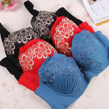 3/4 Coverage Bra Plunge Push Up Bra Lace Embroidered 80 85 90 95 C Cup PY1 J4U66