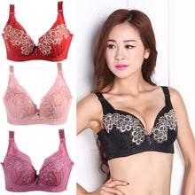 women 3 4 coverage bra plunge push up bra lace embroidered 0 5 0 5 c cup J4U66