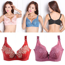 3/4 Coverage Bra Plunge Push Up Bra Lace Embroidered 80 85 90 95 C Cup PY1 J4U66