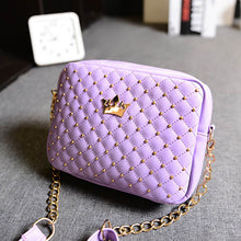 Women Bag Fashion Women Messenger Bags Rivet Chain Shoulder Bag PU Leather Crossbody J4U66