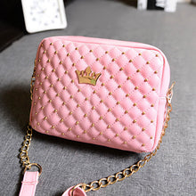 Women Bag Fashion Women Messenger Bags Rivet Chain Shoulder Bag PU Leather Crossbody J4U66