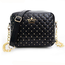 Women Bag Fashion Women Messenger Bags Rivet Chain Shoulder Bag PU Leather Crossbody J4U66