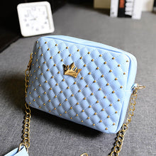 Women Bag Fashion Women Messenger Bags Rivet Chain Shoulder Bag PU Leather Crossbody J4U66