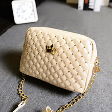 Women Bag Fashion Women Messenger Bags Rivet Chain Shoulder Bag PU Leather Crossbody J4U66
