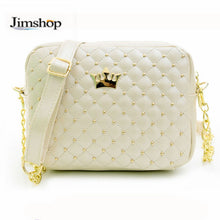 Women Bag Fashion Women Messenger Bags Rivet Chain Shoulder Bag PU Leather Crossbody J4U66