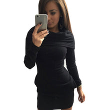 Women Bandage Bodycon Dress Vestido Feminino Long Sleeve Women Dress Bodycon Vestidos knitting cotton sweater Dress J4U66