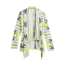 women basic coats knitted cardigan striped geometric print asymmetric open front casual thin coat abrigos mujer J4U66