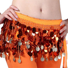 Women Belly Dance Hip Skirt Scarf Wrap Crystal Sequins Belt Coins Dancewear J4U66