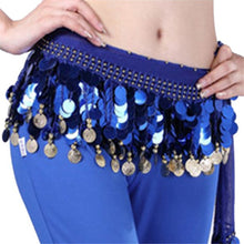 Women Belly Dance Hip Skirt Scarf Wrap Crystal Sequins Belt Coins Dancewear J4U66