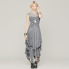 Boho Hippie Style Asymmetrical Lace Bodycon Dress Sexy Long Double Layered Ruffled Trimming Low V-Back Dresses J4U66