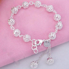 Women Bracelets Link Chain Charm Strand Bracelet Women Jewelry Bangles Silver Plated Hollow Ball Bracelet J4U66