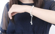 Women Bracelets Link Chain Charm Strand Bracelet Women Jewelry Bangles Silver Plated Hollow Ball Bracelet J4U66