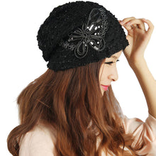 Women Braided Baggy Bowknot Beanie Knit Beret Slouchy Ski Cap Skull  J4U66