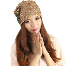 Women Braided Baggy Bowknot Beanie Knit Beret Slouchy Ski Cap Skull  J4U66