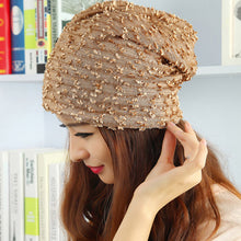 Women Braided Baggy Bowknot Beanie Knit Beret Slouchy Ski Cap Skull  J4U66