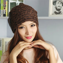 Women Braided Baggy Bowknot Beanie Knit Beret Slouchy Ski Cap Skull  J4U66