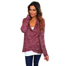 Women Casual Loose Zipper Sweater Long Sleeve Irregular Knitwear Top Coat J4U66