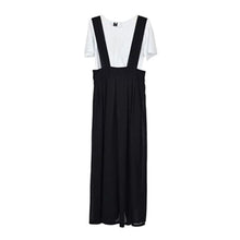 Women Chiffon Flared Skirt With Suspenders Braces Pastel Elastic Waist Solid Skirts New J4U66