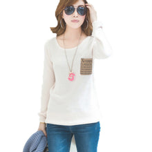 women crewneck loose thicken warm long sleeve knit knitwear pullovercoat jumper outwear J4U66