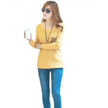 women crewneck loose thicken warm long sleeve knit knitwear pullovercoat jumper outwear J4U66