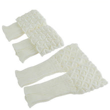 Women Crochet Boot Cuffs Shell Knitted Toppers Boot Socks Leg Warmer 7 Colors J4U66