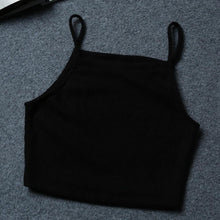 Women Crop Top Sexy  Camis Solid Knitted Vest Sleeveless Tank Tops Cropped J4U66