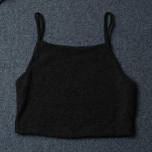 Women Crop Top Sexy  Camis Solid Knitted Vest Sleeveless Tank Tops Cropped J4U66