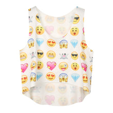 Women Crop Tops 3D Print Tops Sleeveless Vest Girls Tank Cropped Casual Thin Loose Blouse Camis J4U66