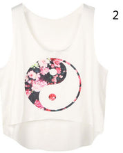 Women Crop Tops 3D Print Tops Sleeveless Vest Girls Tank Cropped Casual Thin Loose Blouse Camis J4U66