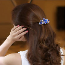 Women Crystal Flower Rhinestone Hair Pins Hairpins Clip Barrette Twinkling Hairpin Tiara Hair Accessories J4U66