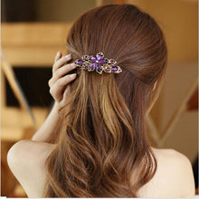 Women Crystal Flower Rhinestone Hair Pins Hairpins Clip Barrette Twinkling Hairpin Tiara Hair Accessories J4U66