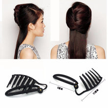 Women DIY Formal Hair Styling Updo Bun Comb And Clip Tool Set For Hair French Twist Maker Holder J4U66