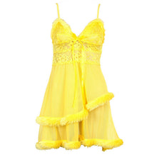Women Double-layer Sleepwear Nightgown+G-string Sexy Feminine Nightie Sexy Lace Casual Ladies Sleepwear Nightdress J4U66