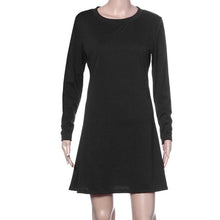 Women DressesWomen Long Sleeve O-Neck Dress Casual Loose Dresses Plus size Dress J4U66