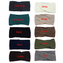 Women Ear Warmer Headwrap Double Color Headband Knit Flower Hairband Fast Shipping J4U66