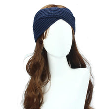 Women Ear Warmer Headwrap Double Color Headband Knit Flower Hairband Fast Shipping J4U66