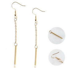 Women Earring Jewelry Alloy Bars Drop Dangle Earring Gift For Women Girl Sliver Gold Color  J4U66