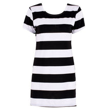 Women Elegant Dress Short Sleeve Bowknot Backless Dresses Bodycon Slim Fit Striped Vestidos LY5 J4U66