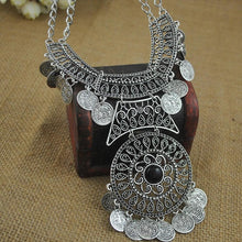 Women 51CM Double Chain Coin Statement Necklace Jewelry S Women Bohemian Festival Necklace J4U66