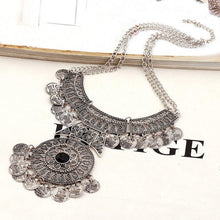 Women 51CM Double Chain Coin Statement Necklace Jewelry S Women Bohemian Festival Necklace J4U66