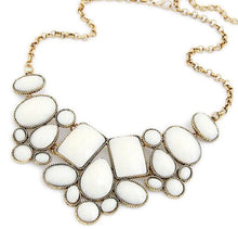 Women Designer Chain Choker Vintage Big Resin Necklace Bib Statement Necklaces & Pendants Women Collar Necklace J4U66