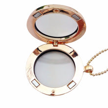 Women Float Locket Necklace Glass Float Charms Memory Locket Pendant Chain Necklace J4U66