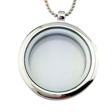 Women Float Locket Necklace Glass Float Charms Memory Locket Pendant Chain Necklace J4U66