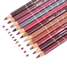 Women Fashion Makeup Lip Liner Pencil Waterproof Eyeliner Eyebrow Pen Cosmetic J4U66