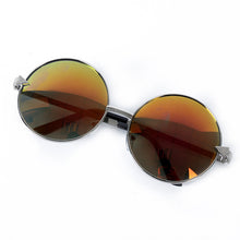 women oversized round mens unisex sunglasses uv400 goggles retro metal shades sun glasses J4U66