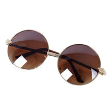 Oversized Round Mens Unisex Sunglasses UV400 Goggles Retro Metal Shades 8 Colors Sun Glasses J4U66