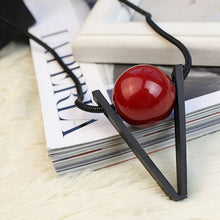 Women Red Shell Bead Sweater Necklace Choker Chain Women Jewelry Accessories S  J4U66