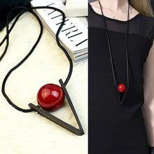Women Red Shell Bead Sweater Necklace Choker Chain Women Jewelry Accessories S  J4U66