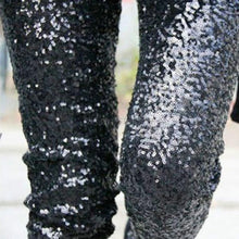 Sequin Stretchy Leggings Bling Paillette Slim Legging Pencil Pants 3 Colors J4U66